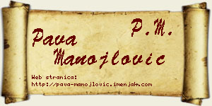Pava Manojlović vizit kartica